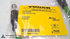 TURCK RSSD RSSD 421-0.3M, EUROFAST DOUBLE-ENDED CORDSET, U-55278, NEW #284537