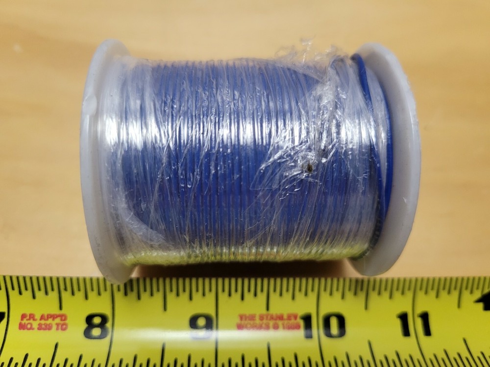 100′ Consolidated Electronic Wire BAP7320F 22 AWG Blue Wire 1 Cond Stranded New