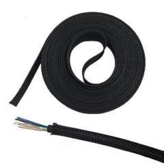 5/10M Black Expandable Wire Cable Sleeving Sheathing Braided Loom Tubing