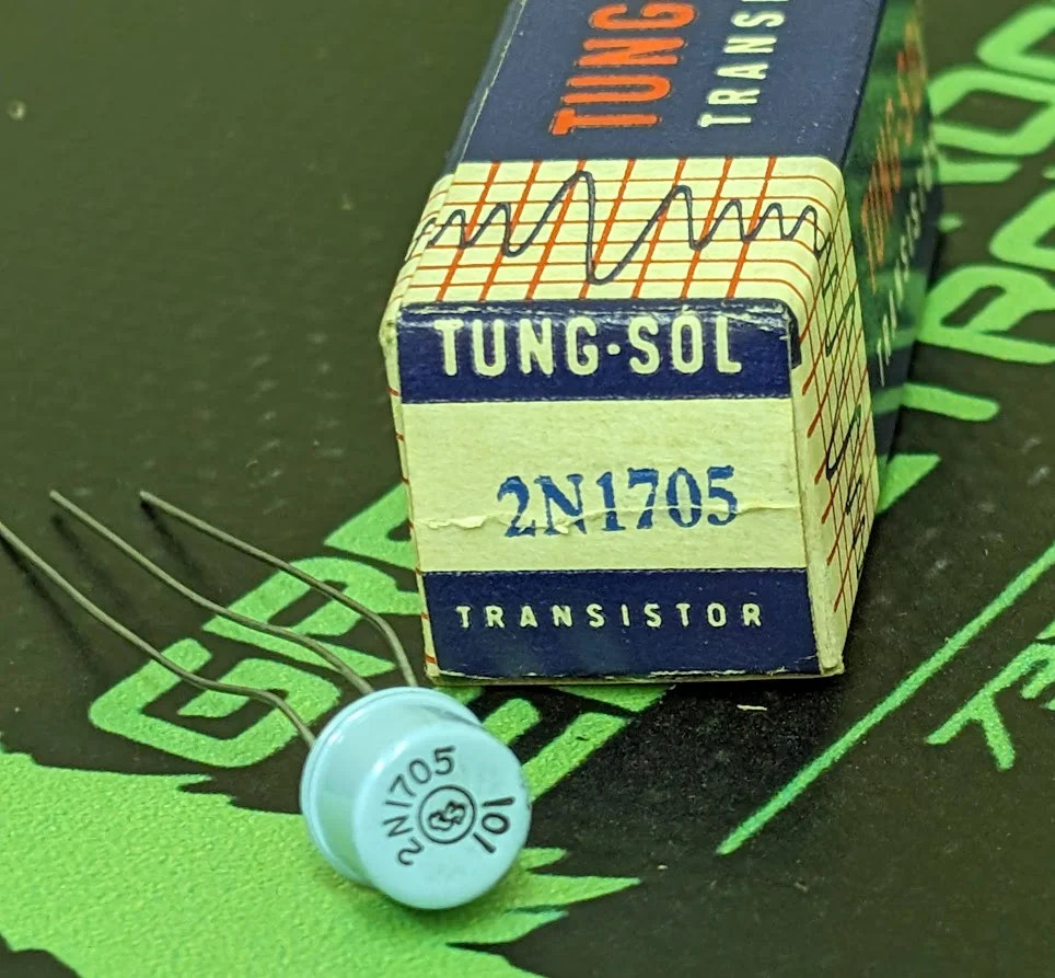 2N1705 – TUNG-SOL – Power Output, Driver Transistor – 1963 TRANSISTOR W/ ORIGINA