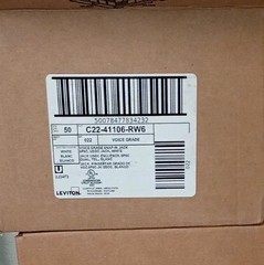 20 Pieces New Leviton Snap in Jacks C22-41106-RW6 Voice Grade White