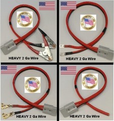 Quick 175 PRO Battery Cable Assembly HEAVY REAL 2 Ga AWG lug/terminal/clamp Gray