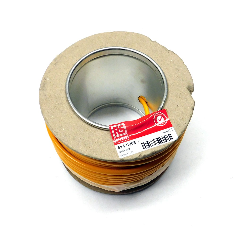 (25 Meters) NEW RS Pro 814-0068 7/0.2mm PVC Sheath Twisted Thermocouple Wire