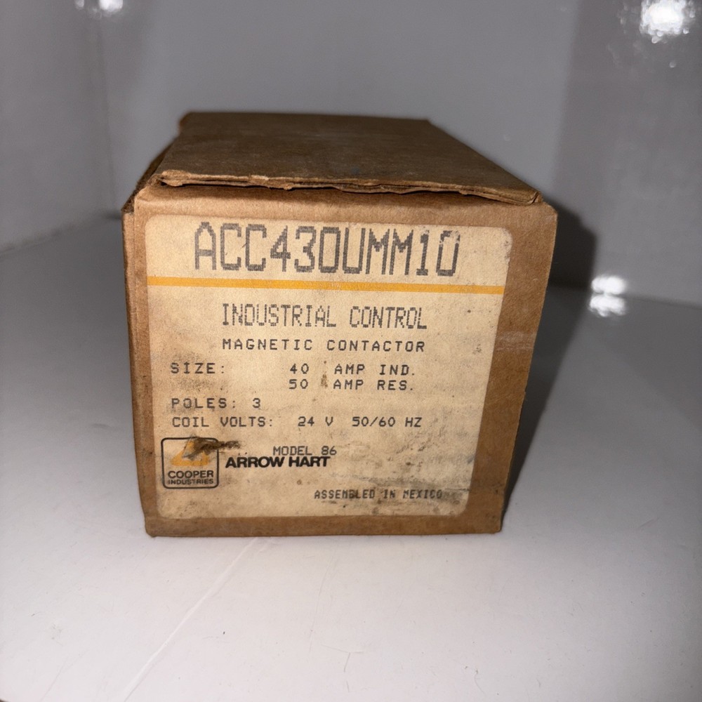 Arrow Hart Controls ACC430UMM10 Magnetic Contactor 24VAC 50/60Hz Fast Shipping