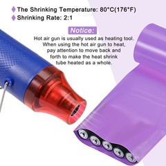 Battery Wrap 30mm Flat 21ft PVC Heat Shrink Tube Wraps Purple