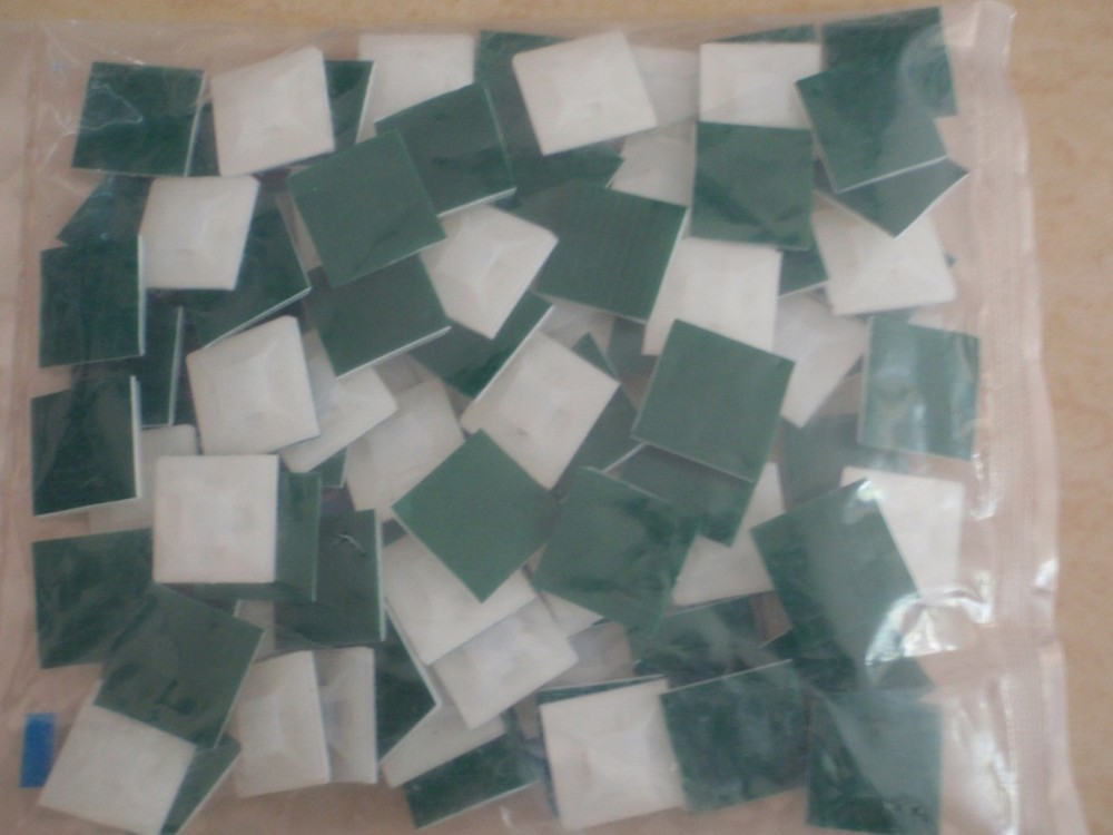 100PC CABLE ZIP TIE WRAP ADHESIVE MOUNTING BASE HS101 WHITE 7/8″ X 7/8″
