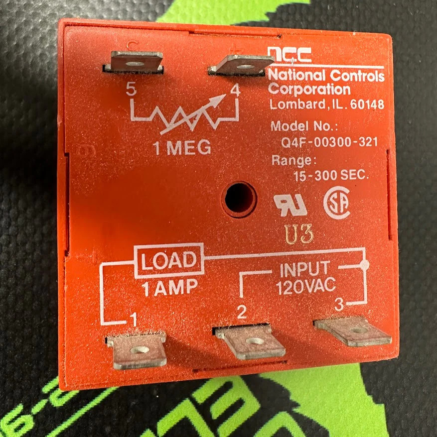 Q4F-00300-321 – NCC – Timer Solid State Cube 120 VAC 15-300 Second