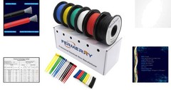Flexible 20 AWG Silicone Hook-Up Wire – 10ft Spools in 6 Colors with Insulation