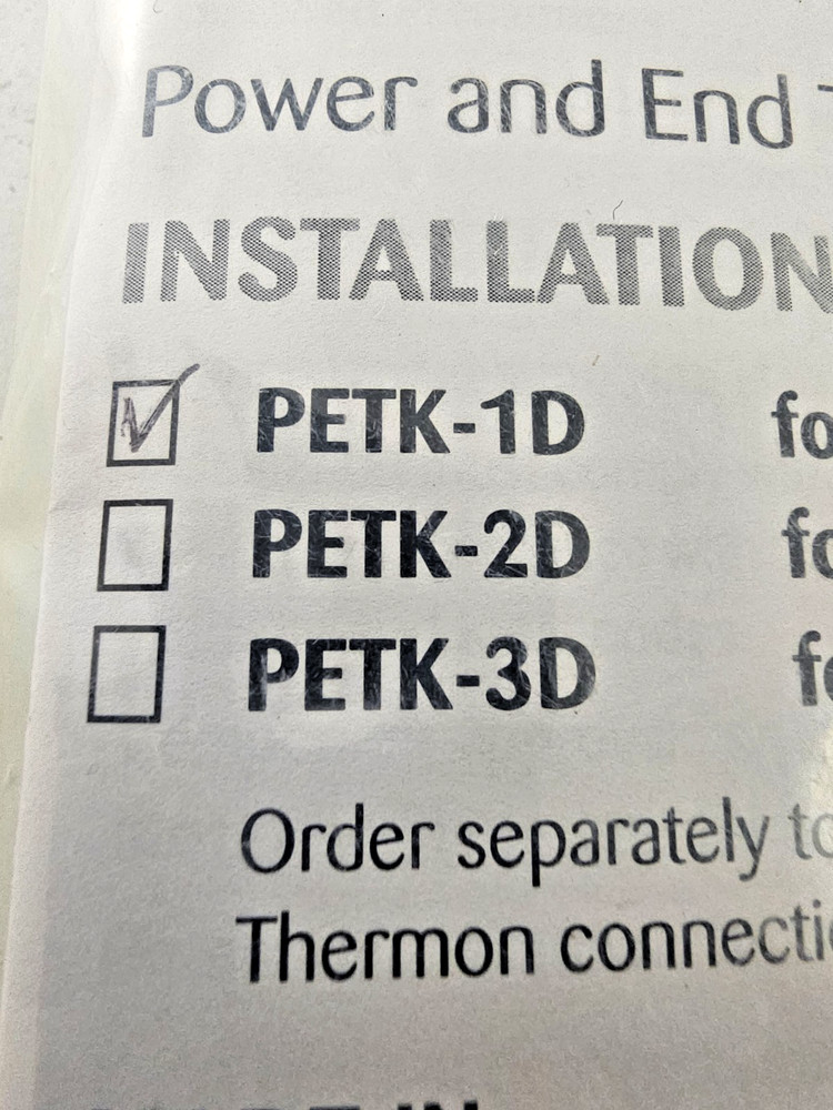 Thermon PETK-1D Power and EndTermination Kit for BSX RSX VSX