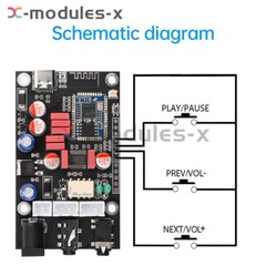 DC8-24V Bluetooth 5.1 Audio Decoder Board APTX HD QCC5125 LDAC Receiver Board