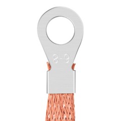 100x Copper Clad Aluminium Flat Braid Ground Lead Strap Cable Wire Kit 200/300mm