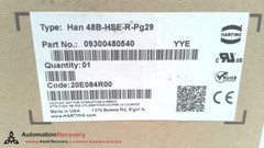 HARTING 09300480540, HOOD SIDE ENTRY HS,2 PEG, HAN 48B-HSE-R-PG29, NEW #323440
