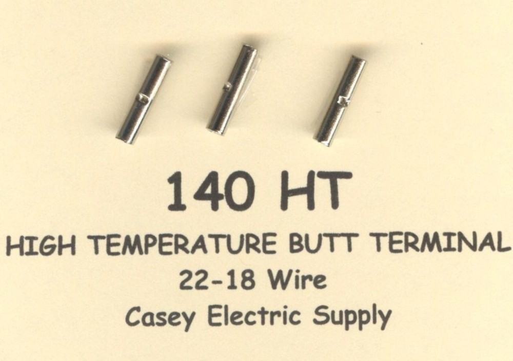 50 High Temperature BUTT Terminal Connectors #22-18 Wire Gauge AWG 900°F MOLEX