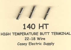 50 High Temperature BUTT Terminal Connectors #22-18 Wire Gauge AWG 900°F MOLEX