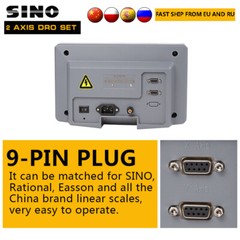 SINO SDS2MS Set Digital Readou +2PCS Linear Scale 5U for Lathe Mill CNC Machine