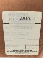 NEW Rogers RT/Duroid A810 RF Microwave Laminate Sheet 18×12″ 70310M101BQB
