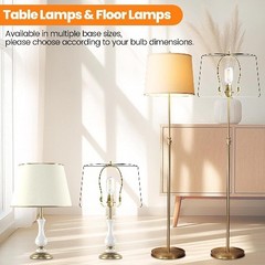 6 Inch Lamp Harp, 2 Pack Heavy Duty Lamp Shade Holder Adapter Harp Bracket