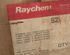 (6) RAYCHEM S2 OUTDOOR MOD KIT TE 046324-000 205W325-17/89 OR MOD-S2-325-SKIRT
