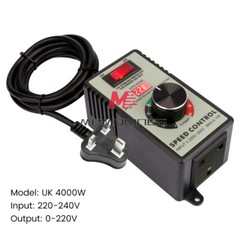 4000W Electronic Voltage Regulator Stepless AC Motor Speed Controller 110V/220V