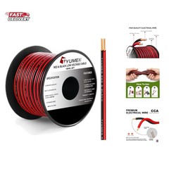 40FT 18 Gauge 2pin 2 Color Red Black Cable Hookup Electrical Wire LED Strips …