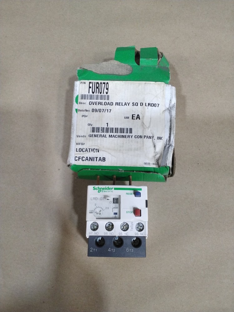SCHNEIDER ELECTRIC LRD07 RELAY 1.6-2.5A 034677