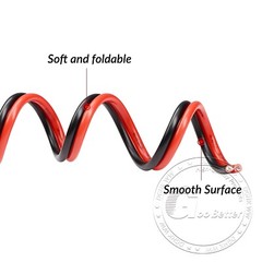 2-Core Twin Flexible Silicone Cable 10/12/14/16/18/20/24/26/30 AWG Wire 200°C