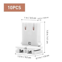 10 Pack – Non-shunted T8 T12 Lamp Holder U- Shaped Fluorescent Socket