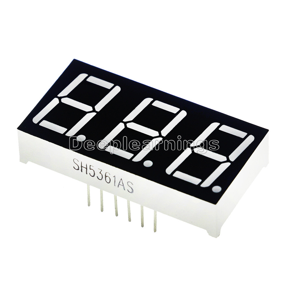 5PCS 0.56 Inch 3 Digit 7 Segment Common Cathode Red Led Display