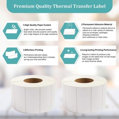 Industrial Thermal Transfer Labels, 4 x 3 Inches, 3 Inch Core, 1,800 Labels/R…