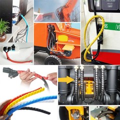 1m Spiral Wire Organizer Wrap Tube Flame retardant Cable Casing SleevYJUSH=t=