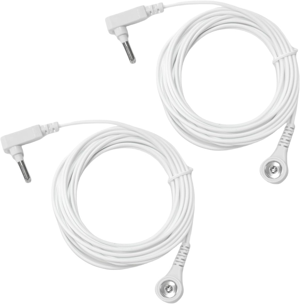 2pcs Grounding Wires 15 Ft Grounded Cords for Replacement Grounding Sheets Cable