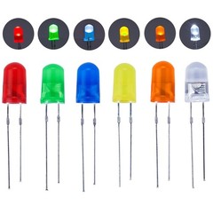 600Pcs 3mm 5mm LED Assortment Kit 6 Colors White Red Blue Green Yellow