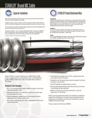 General Cable 1-1-1-1-4 Stabiloy MC Metal Clad AL XLPE Building Wire /5ft