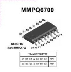 5pcs FSC/NS MMPQ6700 SOP-16 Quad NPN & PNP General Purpose RH