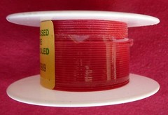 100 Feet MIL-W-16878/4 Silver Plated Copper, 30AWG, Extruded PTFE 200C 600V Red