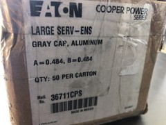 Cooper Power 36711CPS Kearney Eaton LARGE SERV-ENS Gray Cap Aluminum 50Pack NEW!