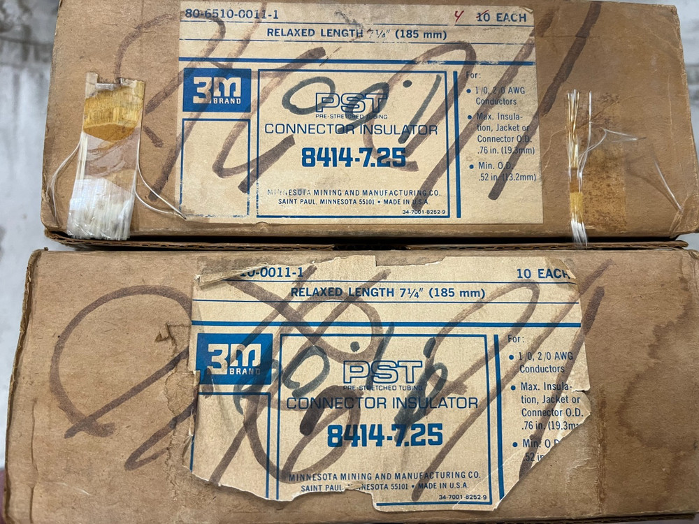 1 Box + Partial (14 Total) 3M 8414-7.25 7.25″ Cold Shrink Connector Insulator