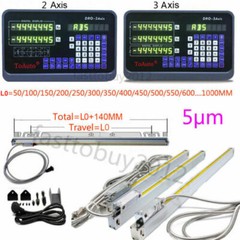 ToAuto 2/3 Axis DRO Digital Readout 5um Linear Glass Scale Read Head Mill Lathe