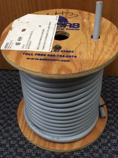 SAB U892225 22 AWG 25 COND Grey Cable, Priced by Foot