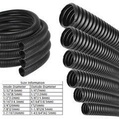 Split Sleeve Wire Loom Tubing Black Cord Cable Harness Protector Management