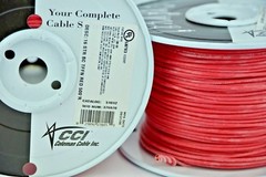 New Coleman Cable Inc. 500′ Roll of 16 STR Red Fixture Wire