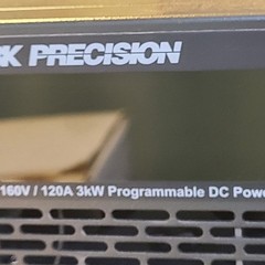 NEW BK Precision MR3K160120 DC Power Supply, 160V, 120A, 3000W Simulator Tested