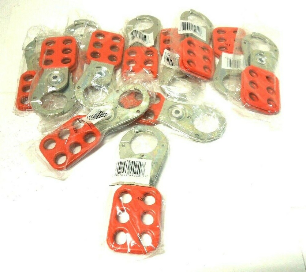 Lock Out Hasp Master Lock 420 Jaw Clearance 1″ Red, Alum ( box of 12) <740B2