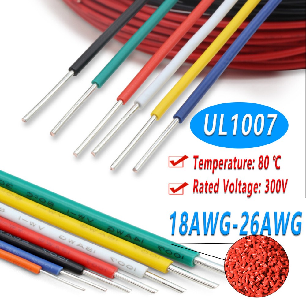 PVC Single Core Stranded Cable18~26AWG Core Tinned Copper Equipment Hook up Wire