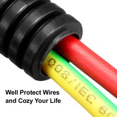5.6 M 7×10 mm PP Flexible Corrugated Conduit Tube for Garden,Office Black
