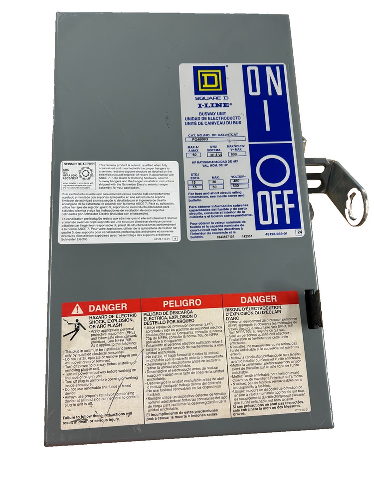 Square D – I-Line – PQ4603G – Busway, Fs Plug-In 30A