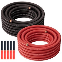 10 Gauge Wire (25FT Each, Red/Black), Low Voltage Primary 25FT, Black+Red