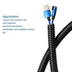 11.5mmx8.5mmx11m PP Non-Split Corrugated Tubing Indoor Outdoor