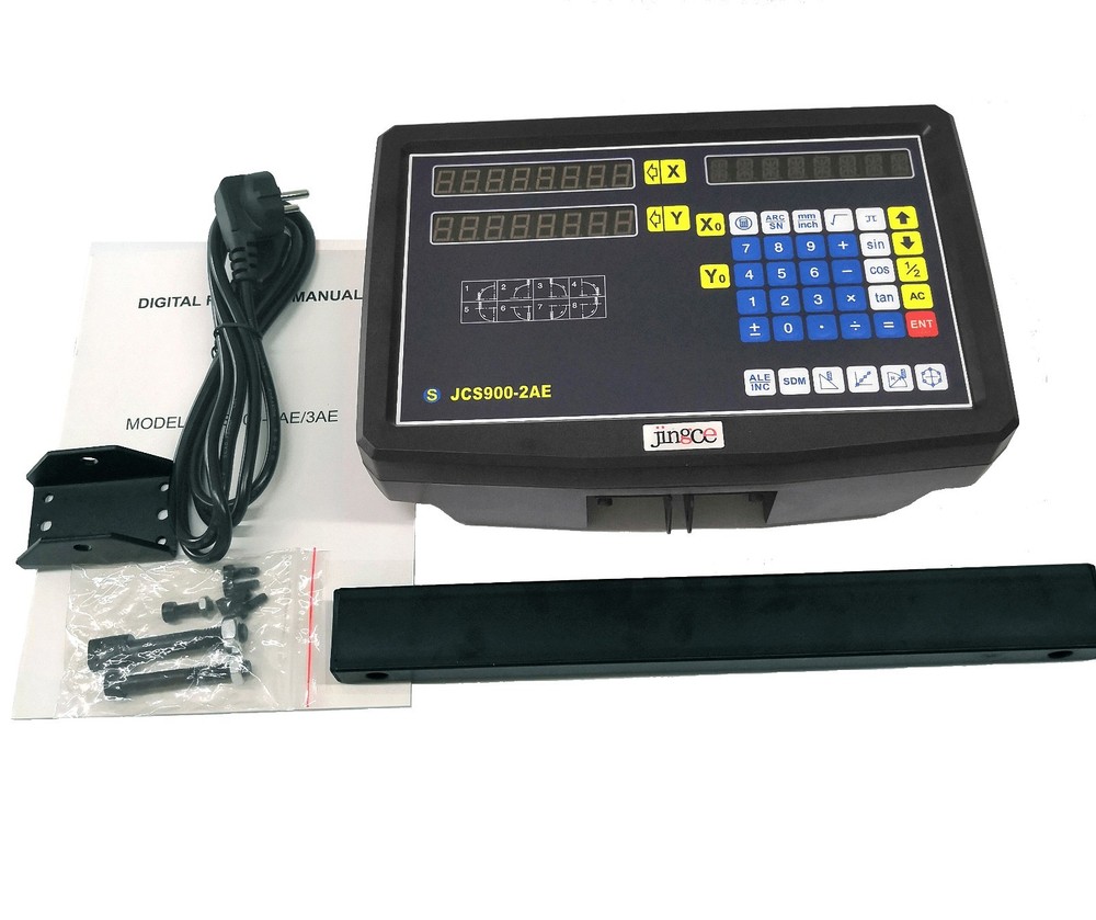 2 Axis DRO digital readout for milling lathe machine with linear scale 150 950