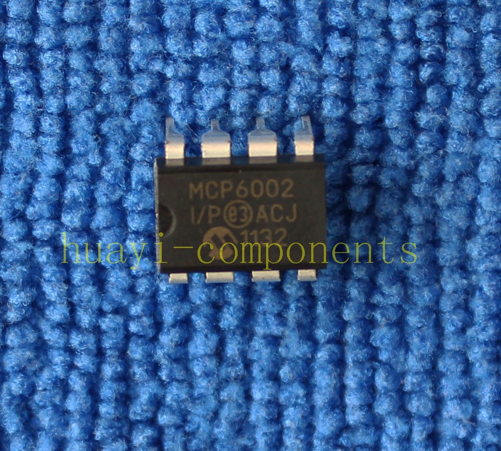 50pcs MCP6002-I/P MCP6002 ORIGINAL 1 MHz Bandwidth Low Power Op Amp DIP-8